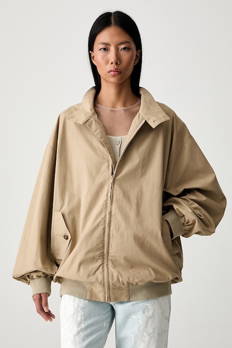 MM6 Maison Margiela kurtka damska z bawełną beżowa S62AN0175.M35858