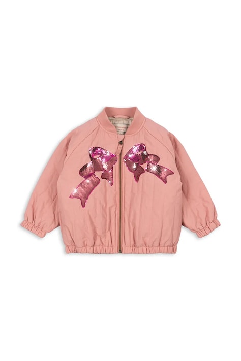 Дитяча куртка-бомбер Konges Sløjd JUNO SEQUIN BOMBER JACKET — SS26-KUG001, рожевий — фото 2