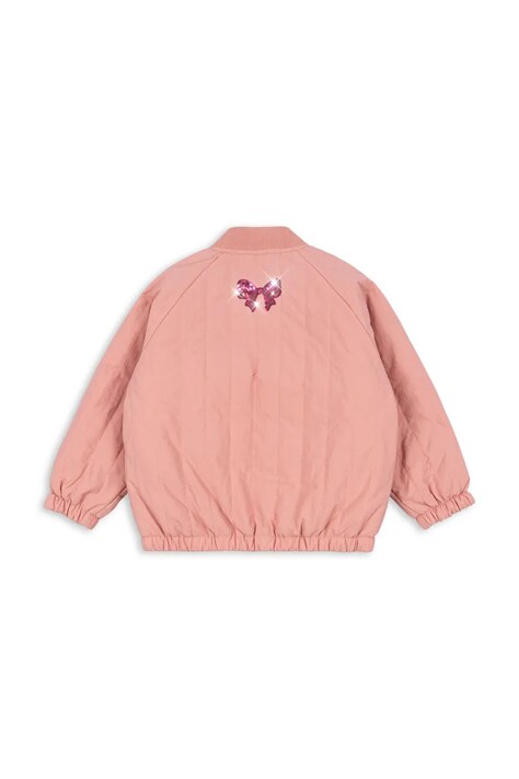 Дитяча куртка-бомбер Konges Sløjd JUNO SEQUIN BOMBER JACKET — SS26-KUG001, рожевий — фото 3