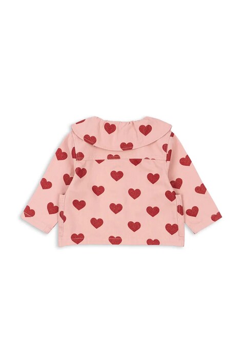 Дитяча джинсова куртка Konges Sløjd MAGOT COLLAR JACKET GOTS — SS26-KUG002, рожевий — фото 3