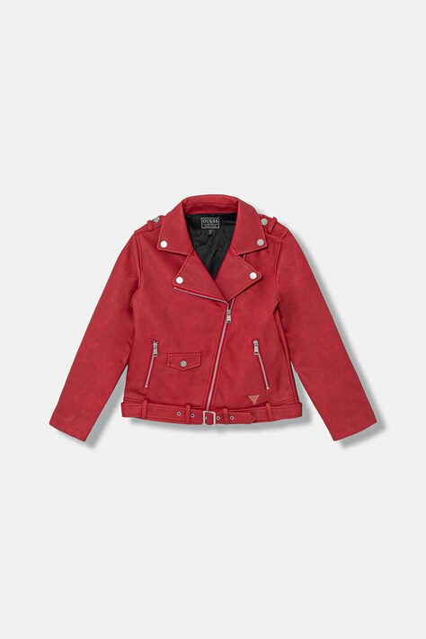 Guess kurtka dziecięca kolor czerwony J6RL04 WK560