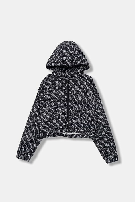 Guess kurtka dziecięca kolor czarny J6RQ03 WH2K0