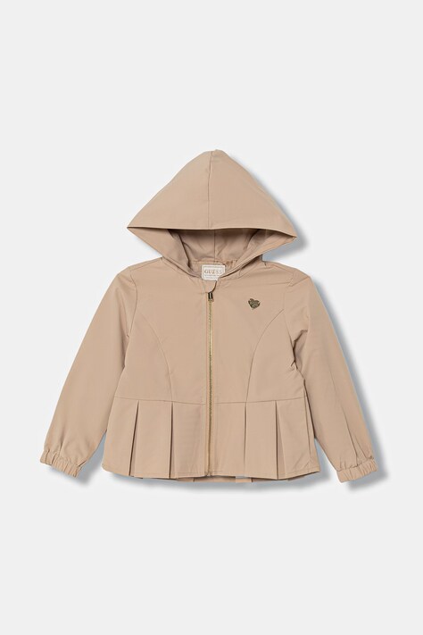 Guess kurtka dziecięca kolor beżowy K6RL04 WFYD0
