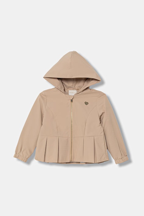 Guess kurtka dziecięca kolor beżowy K6RL04 WFYD0