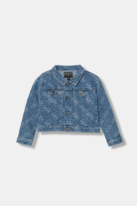 Guess kurtka jeansowa dziecięca kolor niebieski K6RL06 D5FM0