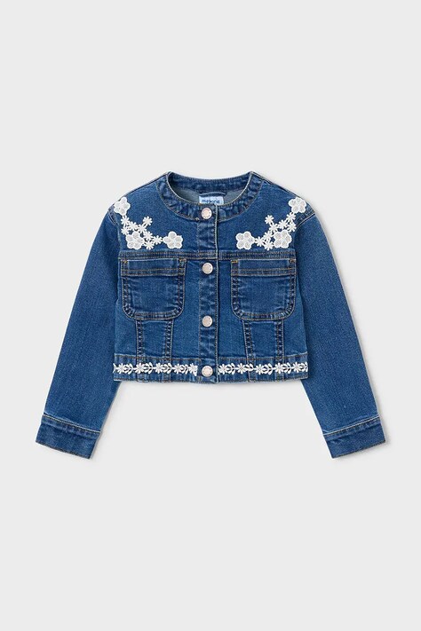 Παιδικό τζιν μπουφάν Mayoral χρώμα: μπλε, 3453
