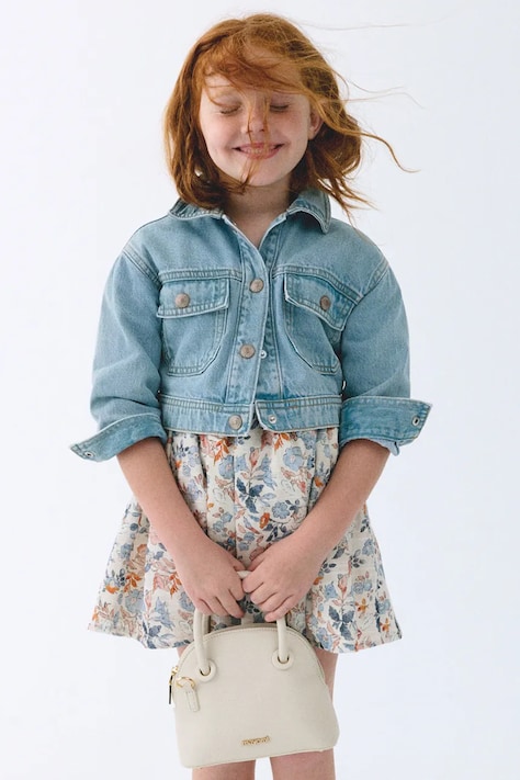 Mayoral kurtka jeansowa dziecięca kolor niebieski 3454