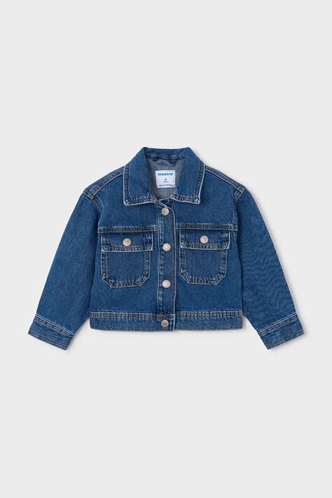 Mayoral kurtka jeansowa dziecięca kolor granatowy 3454