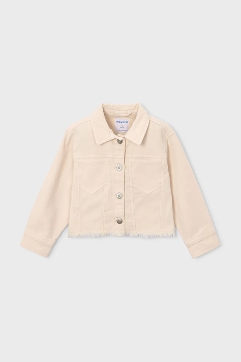 Mayoral geacă de blugi pentru copii culoarea bej, 3455