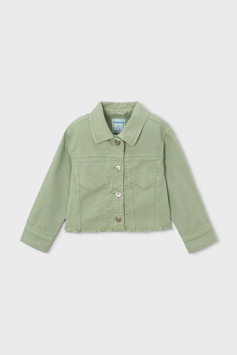 Otroška jeans jakna Mayoral zelena barva, 3455