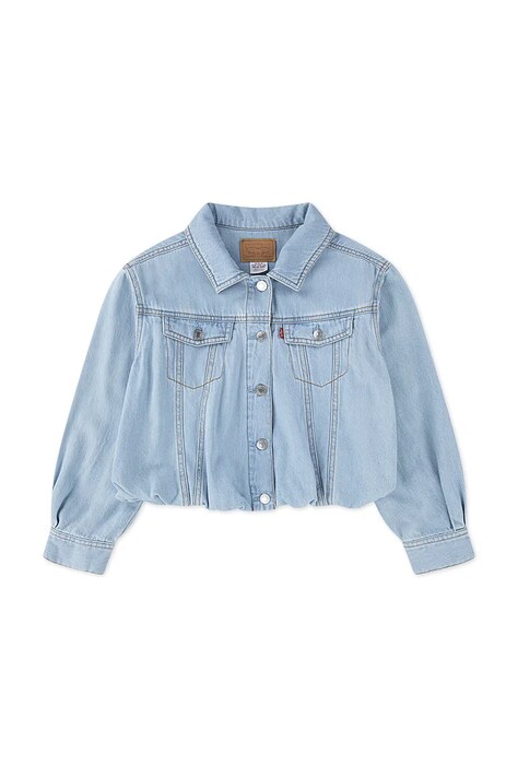 Levi's kurtka jeansowa dziecięca BUBBLE TRUCKER kolor niebieski 4EP789