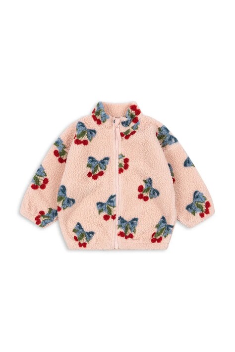 Konges Sløjd kurtka dziecięca JODY TEDDY JACKET GRS kolor różowy KS104868