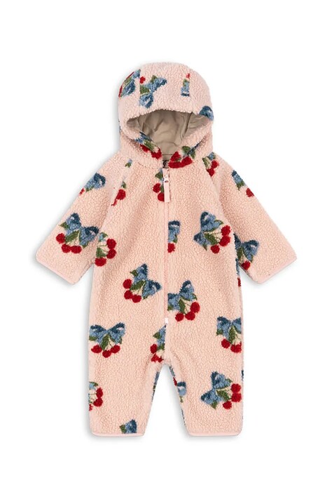 Konges Sløjd kombinezon niemowlęcy JODY TEDDY ONESIE GRS kolor różowy KS104869