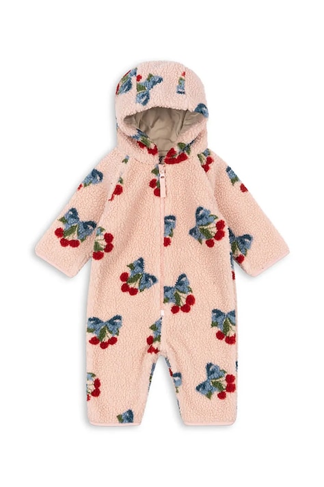 Konges Sløjd kombinezon niemowlęcy JODY TEDDY ONESIE GRS kolor różowy KS104869