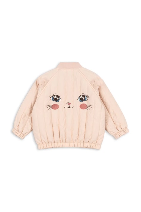 Konges Sløjd kurtka bomber dziecięca JUNO KITTY BOMBER JACKET kolor różowy KS104879
