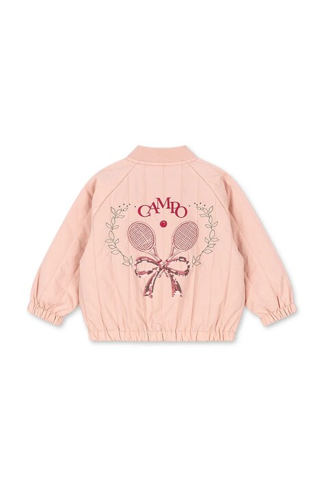 Konges Sløjd kurtka bomber dziecięca JUNO SEQUIN BOMBER JACKET kolor różowy KS104887