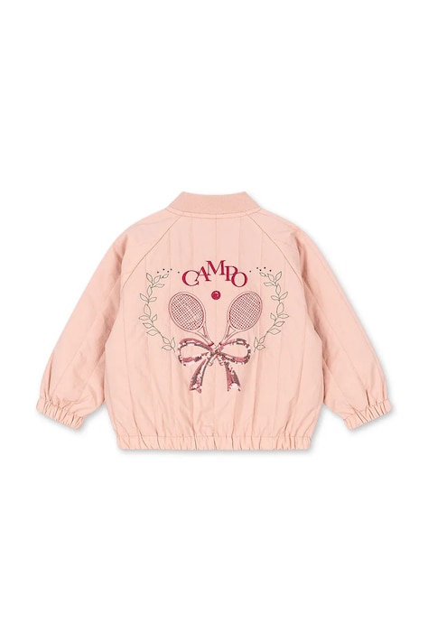Konges Sløjd kurtka bomber dziecięca JUNO SEQUIN BOMBER JACKET kolor różowy KS104887