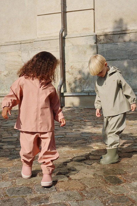 Детски водоустойчив комплект Konges Sløjd PLAINY RAIN SET в оранжево KS105033