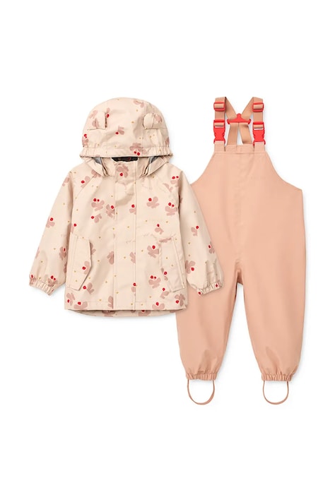 Παιδικό μπουφάν Liewood Manu Rainwear Set χρώμα: ροζ, LW19910