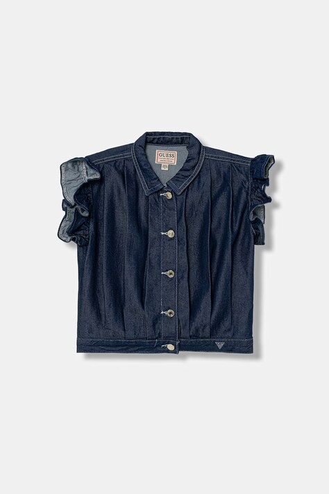 Guess koszula jeansowa dziecięca kolor granatowy J6GN00 D8280