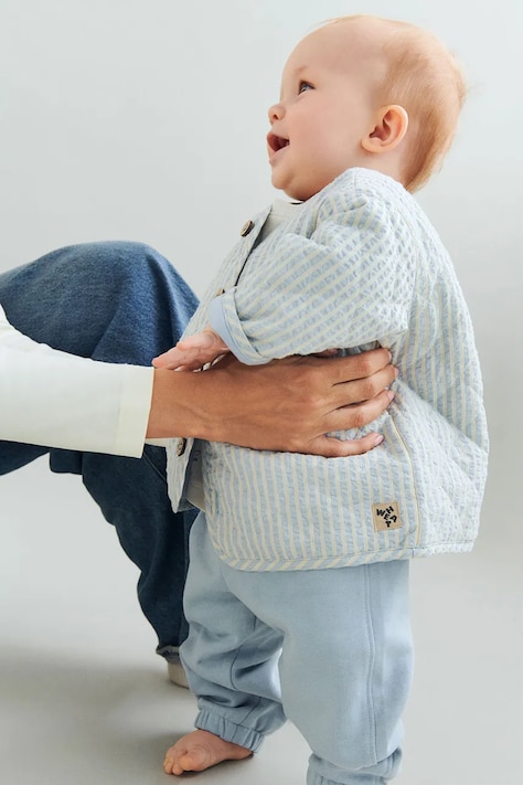 Wheat prechodná bunda detská bavlnená modrá 8239-430