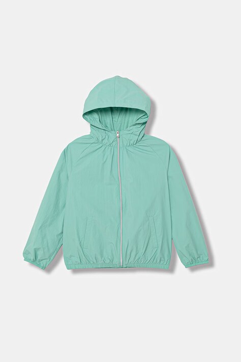 United Colors of Benetton kurtka dziecięca turkusowa 2IGGCN077