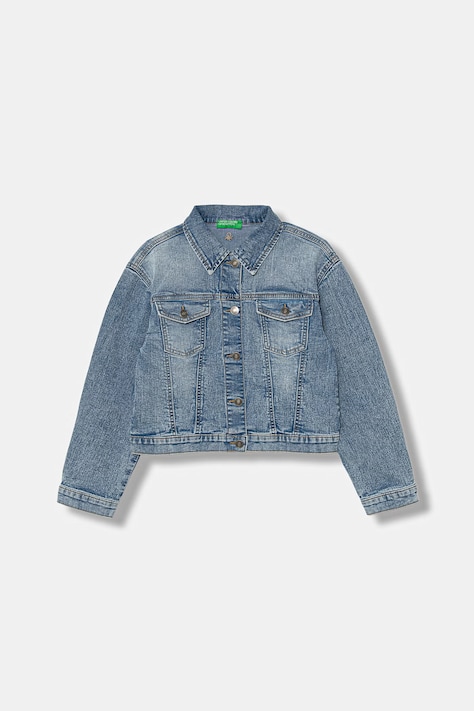 United Colors of Benetton giacca per bambini in jeans blu 2PORCN061