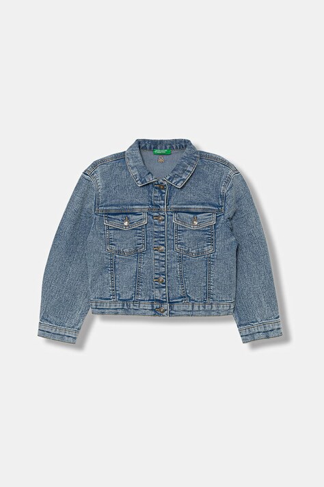 United Colors of Benetton kurtka dziecięca jeansowa niebieska 2PORGN04A