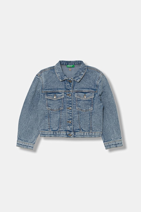 United Colors of Benetton kurtka dziecięca jeansowa niebieska 2PORGN04A