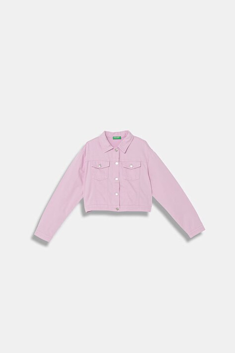 United Colors of Benetton kurtka dziecięca jeansowa fioletowa 2PYACN074