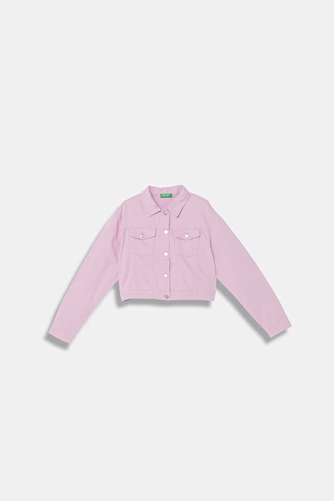 United Colors of Benetton kurtka dziecięca jeansowa fioletowa 2PYACN074