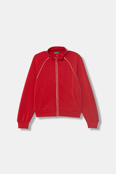 United Colors of Benetton Felpa con cerniera per bambini rossa 3M9KC5062