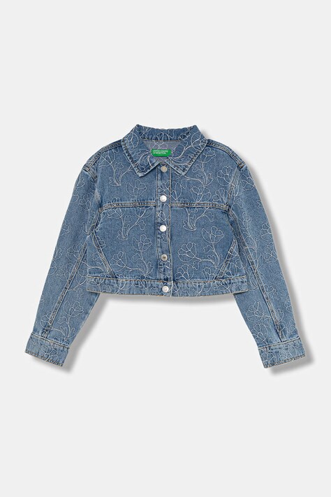 United Colors of Benetton giacca per bambini in cotone blu 2985CN07D