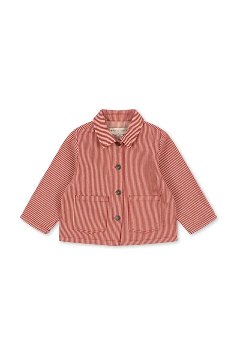 Дитяча бавовняна куртка Konges Sløjd LUC SHIRT JACKET GOTS — SS26-KUK002, помаранчевий — фото 2