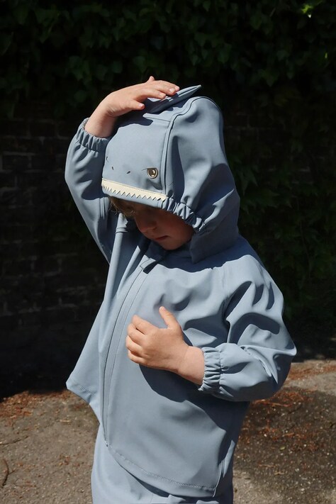 Konges Sløjd kurtka i spodnie dziecięce SHARKA RAIN SET kolor niebieski KS105079