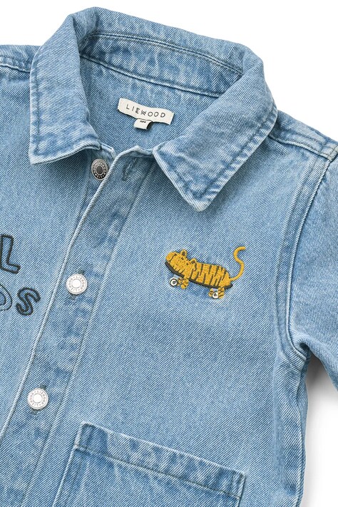 Дитяча джинсова куртка Liewood Kinsley Placement Denim Overshirt — фото 4