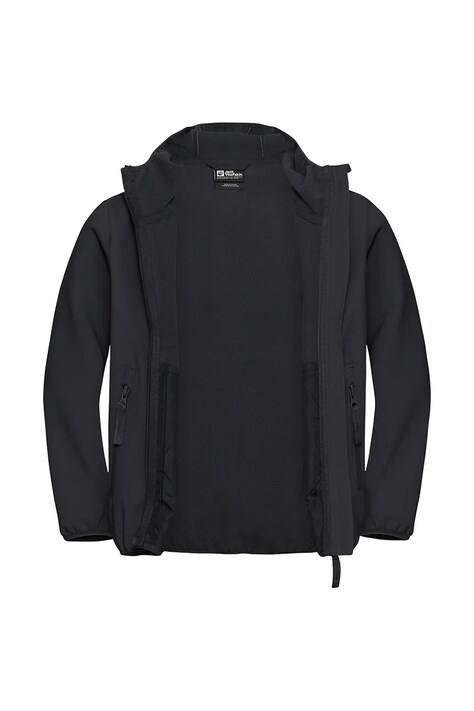 Jack Wolfskin geacă softshell pentru copii FOURWINDS JACKET KIDS neagră A61854