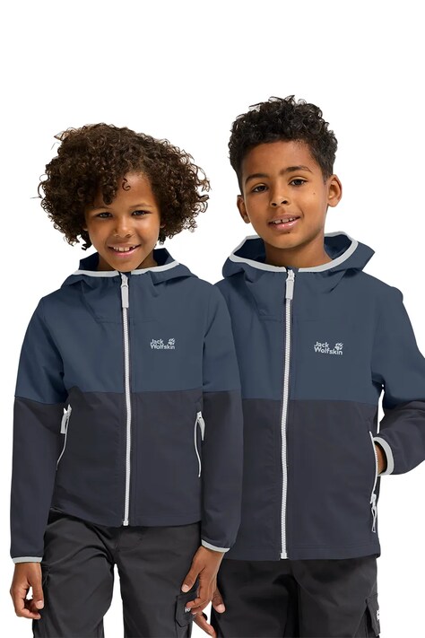 Jack Wolfskin kurtka sportowa dziecięca SANDBIRD HOODED JKT K granatowa A65952