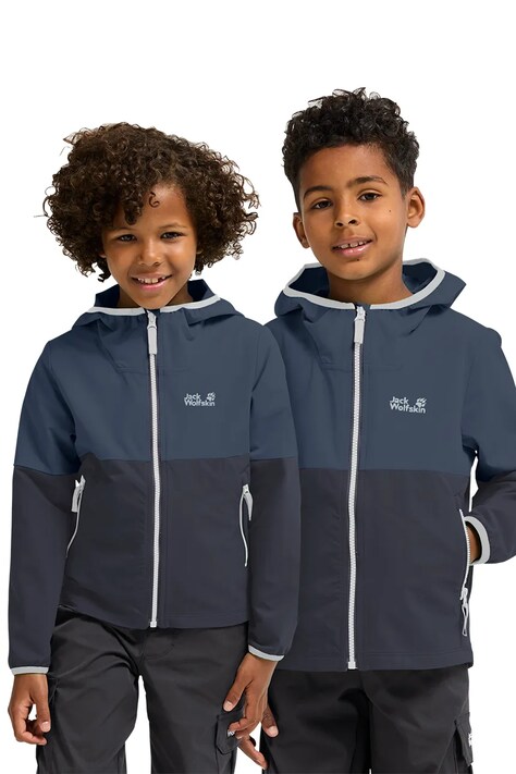 Jack Wolfskin kurtka sportowa dziecięca SANDBIRD HOODED JKT K granatowa A65952