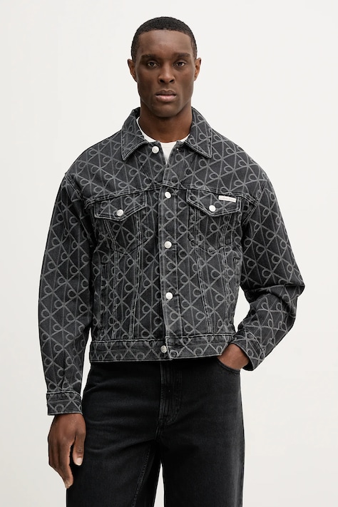 Jeans jakna Calvin Klein Jeans črna barva, LV04RE773G