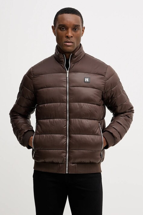 Karl Lagerfeld kurtka kolor brązowy przejściowa 561590.505090