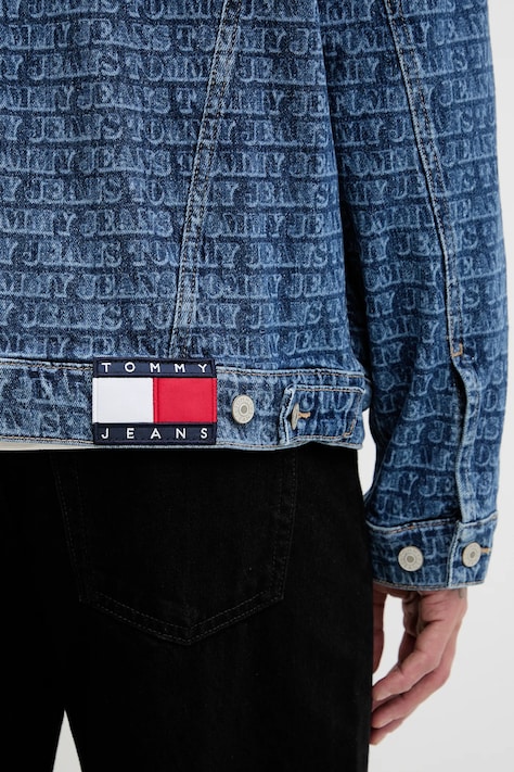 Tommy Jeans kurtka jeansowa kolor niebieski przejściowa DM0DM22268