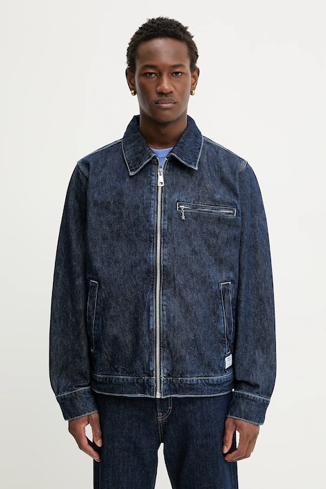 Hugo Blue kurtka jeansowa Elzo kolor granatowy przejściowa 50551917