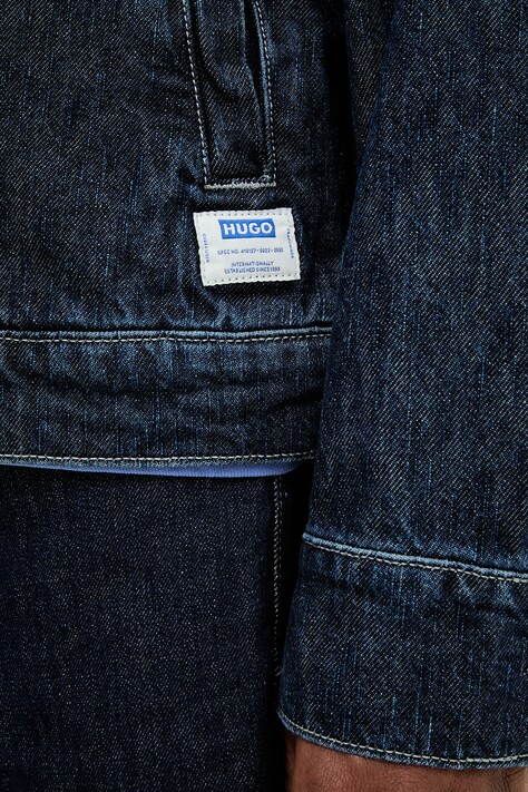 Джинсова куртка Hugo Blue Elzo Elzo — SS26-KUM02A, темно-синій — фото 5