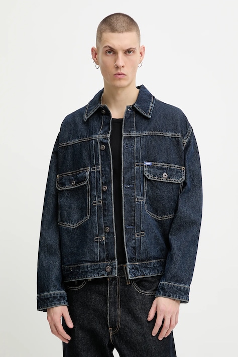 Τζιν μπουφάν Hugo Blue χρώμα: ναυτικό μπλε, 50553560