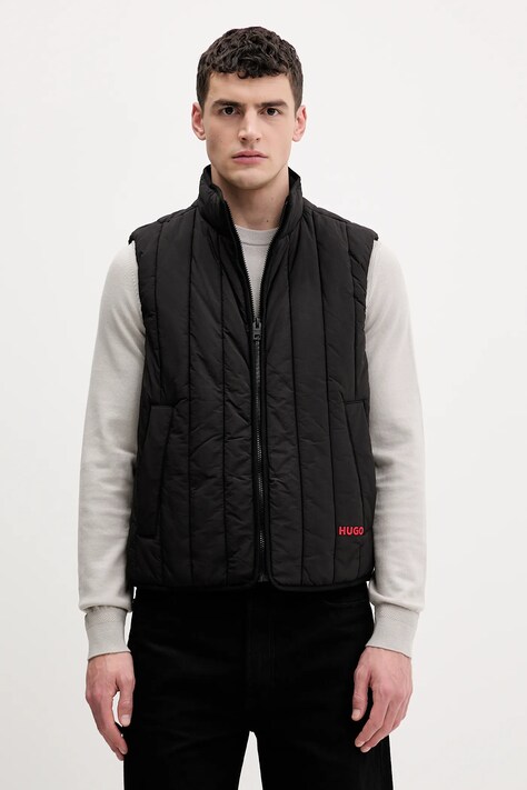Αμάνικο μπουφάν HUGO Breno2611 χρώμα: μαύρο, 50552653