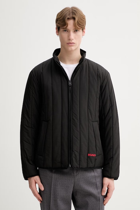 Jakna HUGO Brenoto2611 boja: crna, za zimu, oversize, 50552654