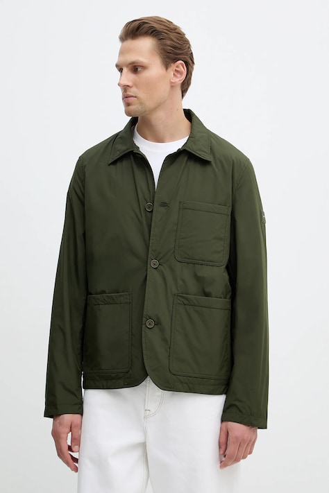 Bunda Tommy Hilfiger zelená farba, prechodná, MW0MW42564