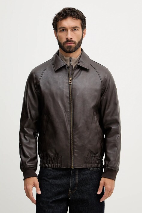 Bunda Guess hnedá farba, prechodná, M6RL0A WJ260