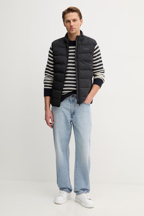 Guess bezrękawnik kolor czarny przejściowy M6RN25 WJ242